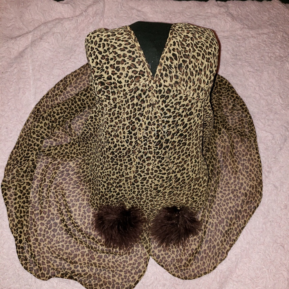 cheetah print babydoll